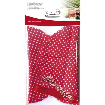 Zavařovací pomůcka Okrasné dečky na zavařovací sklenice Weck 6 ks