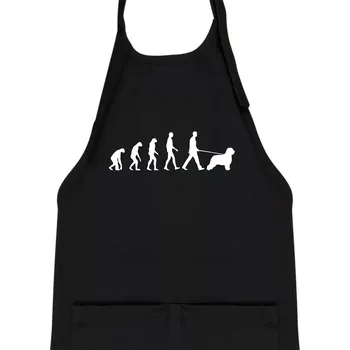 Kuchyňská zástěra Evoluce pes Briard - Dětská zástěra na vaření - Univerzální velikost ( Černá )