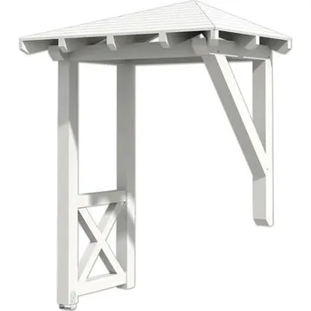 Stříška nad vchodové dveře Vchodová stříška Skanholz Wesel 3, 188x126 cm bílá