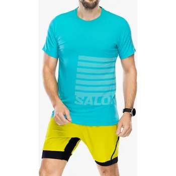 Pánské tričko Rychleschnoucí triko Salomon Sense Aero S/S GFX - peacock