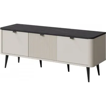 Televizní stolek TV stolek/skřínka Rotevio 3K RT14, Barva: kašmír / kašmír + šedý kámen MIRJAN 5903211425783