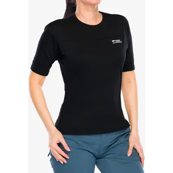 cyklistický dres Dámské cyklistické triko Mons Royale Diversion Merino Bike Jersey Short Sleeve - black/black