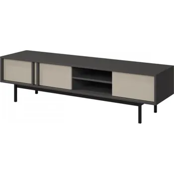 Nábytek TV stolek/skřínka Wektus 3D WK09, Barva: antracit / světle béžová MIRJAN 5903211425059