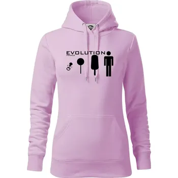 Dámská mikina Evoluce ženy - Mikina dámská Cape s kapucí - S ( Orchid )