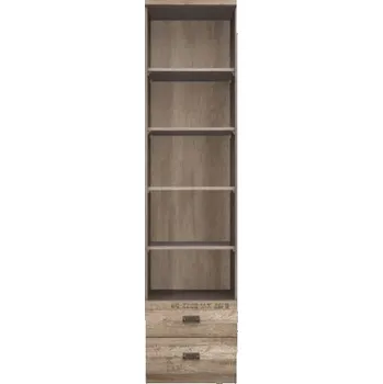 regál Regál Malcolm - Black Red White - BRW Dub Canyon Monument / Šedý Wolfram / Dub Canyon Monument Potisk 50x205.5 cm