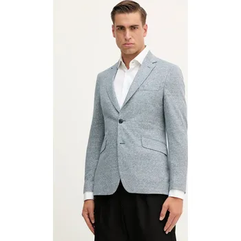 Dámské sako Sako se lnem Hackett London HM4400023R modrá 50X, vel. 48