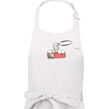 Kuchyňská zástěra Moc se nevytahuj - zubař - Pánská zástěra na vaření - Univerzální velikost ( Bílá )