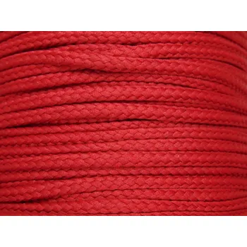 Šňůra YarnMellow Loopy 4mm - vínová - 1m