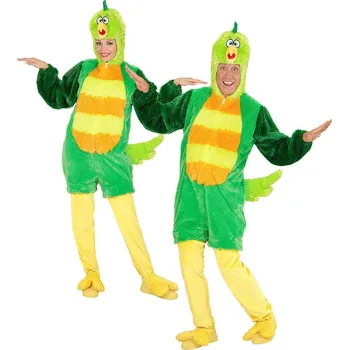 Karnevalový kostým Overal zelený ptáček pro dospělé - M/L (175 cm)