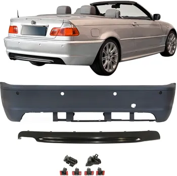 Nárazník JOM zadní nárazník BMW 3 E46 Coupe / Cabrio (99-07), s otvory pro PDC