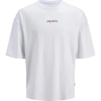 Pánské tričko Jack and Jones Regular Fit Graphic T-Shirt White L