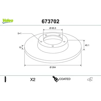 Brzdový kotouč Brzdový kotouč VALEO 673702