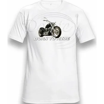 Pánské tričko Dante Tričko bílé Born to ride II.,M