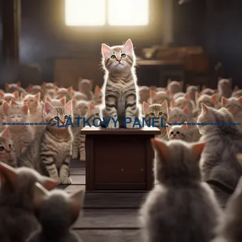 Látkový panel - Kočka - KČ-92 Velikost: 25x25cm, Materiál: Kočárkovina