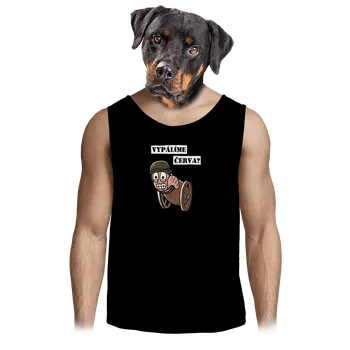 Pánské tílko Bastard Vypálíme červa? pánské tílko Black