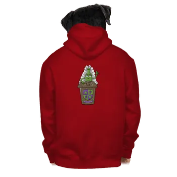 Pánská mikina Bastard Ve víně je pravda pánská mikina na zip Red