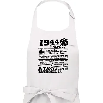 Kuchyňská zástěra 1944 v kostce - Pánská zástěra na vaření - Univerzální velikost ( Bílá )