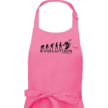 Kuchyňská zástěra Evoluce snowboardu - Dámská zástěra na vaření - Univerzální velikost ( Růžová )