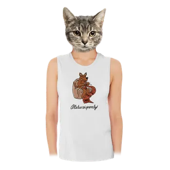 Bastard Pletu si povely dámské tílko volné White