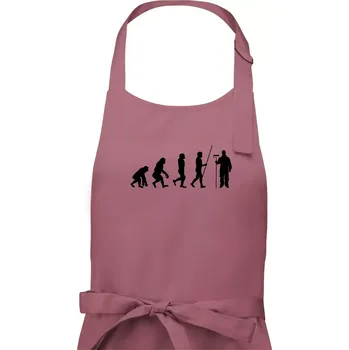 Kuchyňská zástěra Evoluce malíř pokojů - Dámská zástěra na vaření - Univerzální velikost ( Starorůžová )