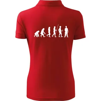 Pánská košile Evoluce zedník zbiječka - Polokošile dámská Pique Polo - L ( Červená )