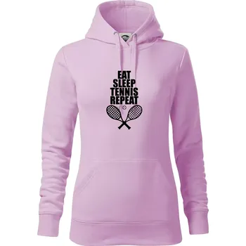 Dámská mikina Eat sleep tennis - Mikina dámská Cape s kapucí - XS ( Orchid )