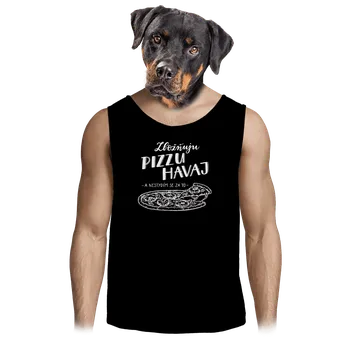 Pánské tílko Bastard B12: Zbožňuju pizzu Havaj pánské tílko Black