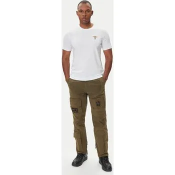 Pánské kalhoty Aeronautica Militare Kalhoty z materiálu 252PA1387UCT0149 Zelená Regular Fit 56