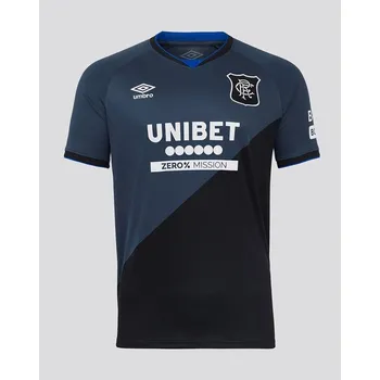 Pánské tričko Umbro Rangers Third Shirt 2025 2026 Adults Black/Grey 3XL