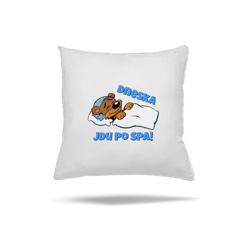 Polštář Bastard Dneska jdu po spa polštář White