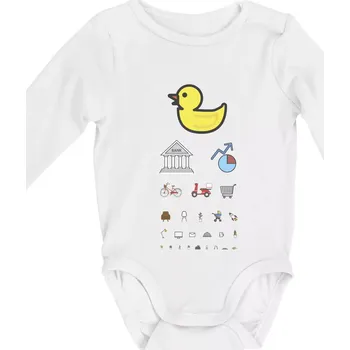 Oční test různé věci - Body kojenecké s dlouhým rukávem - Dlouhý r. do 3 měs ( Bílá )