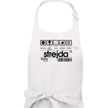 Kuchyňská zástěra Čárový kód strejda - Pánská zástěra na vaření - Univerzální velikost ( Bílá )