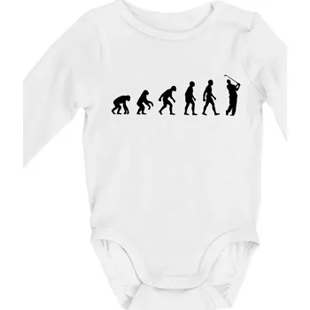 Kojenecké oblečení Evoluce Golf - Body kojenecké s dlouhým rukávem - Dlouhý r. do 3 měs ( Bílá )