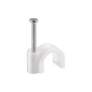 Hřebík Třmen s hřebíkem 8 mm bílý plast (100 ks)