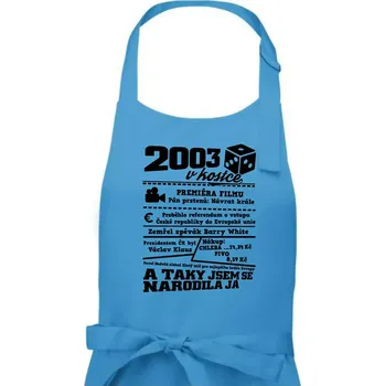 Kuchyňská zástěra 2003 v kostce - Dámská zástěra na vaření - Univerzální velikost ( Světlý tyrkys )