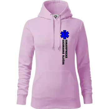 Dámská mikina Hvězda života - zdravotnická záchranná služba - Mikina dámská Cape s kapucí - S ( Orchid )
