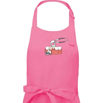 Kuchyňská zástěra Moc se nevytahuj - zubař - Dámská zástěra na vaření - Univerzální velikost ( Růžová )