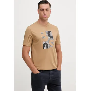 Bavlněné tričko BOSS H-Thompson 655 50543901 béžová 80X, vel. M