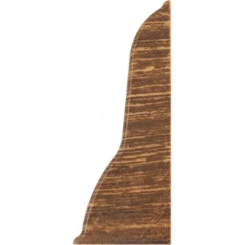 Podlahová lišta Pravá koncovka k soklové liště 62mm PVC DUB TABÁKOVÝ (Tabákový dub)