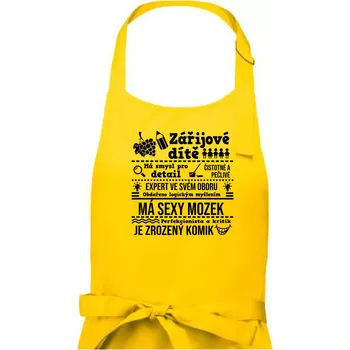 Kuchyňská zástěra Narozeniny září - Pánská zástěra na vaření - Univerzální velikost ( Žlutá )