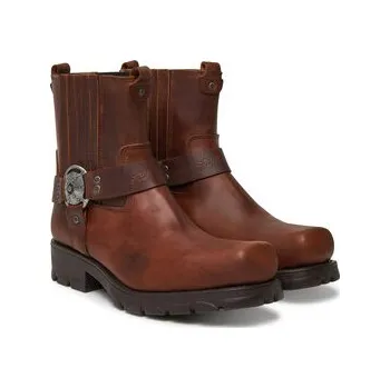 Pánská zimní obuv NEW ROCK Kotníková obuv s elastickým prvkem M-7605-S20 Hnědá 40