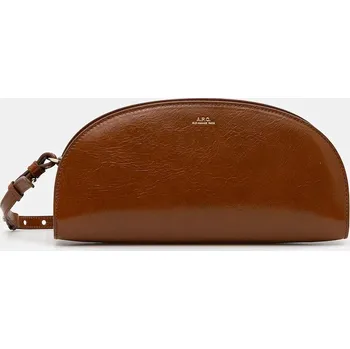 Kabelka Kožená kabelka A.P.C. sac demi-lune shoulder PXCCK.F61997 hnědá 84X, vel. ONE SIZE