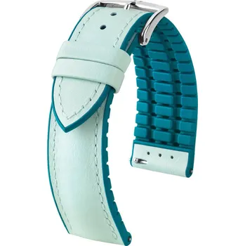 Módní doplněk Kožený řemínek Hirsch Lindsey 0928302181-2, modrý, teletina, Quick Release