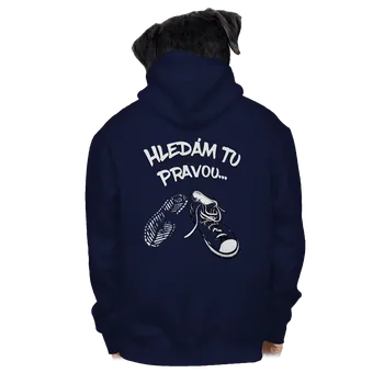 Pánská mikina Bastard Hledám tu pravou pánská mikina na zip Navy