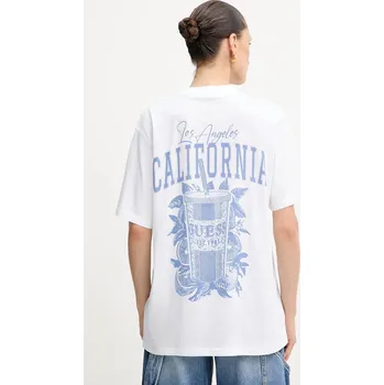 Pánské tričko Bavlněné tričko Guess W5YI10.JA914 bílá 00X, vel. M