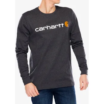 Pánská mikina Mikina bez kapuce Carhartt Core Logo T-Shirt L/S - carbon heather