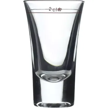 Sklenice Sklenice na pálenku panák Bormioli Rocco Dublino 3 cl červený cejch 2 cl