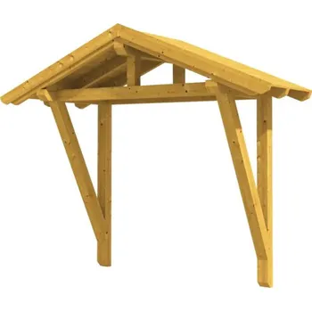 Stříška nad vchodové dveře Vchodová stříška Skanholz Stralsund 2, 289x116 cm světlý dub