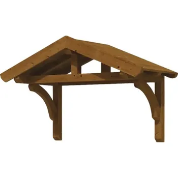 Stříška nad vchodové dveře Vchodová stříška Skanholz Stettin 180x80 cm vlašský ořech