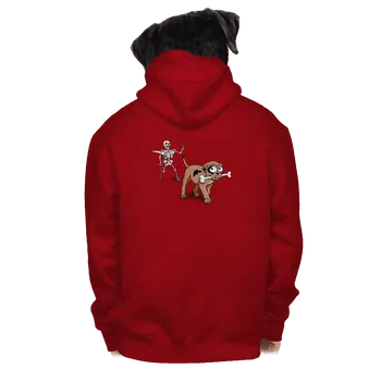 Pánská mikina Bastard Kostlivec pánská mikina na zip Red